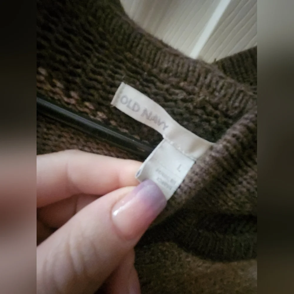 Old Navy Hooded Striped Duster Coat/Sweater in Brown and Tan - Picture 6 of 6